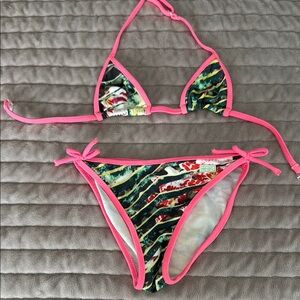 Pink Trimmed Bikini Set